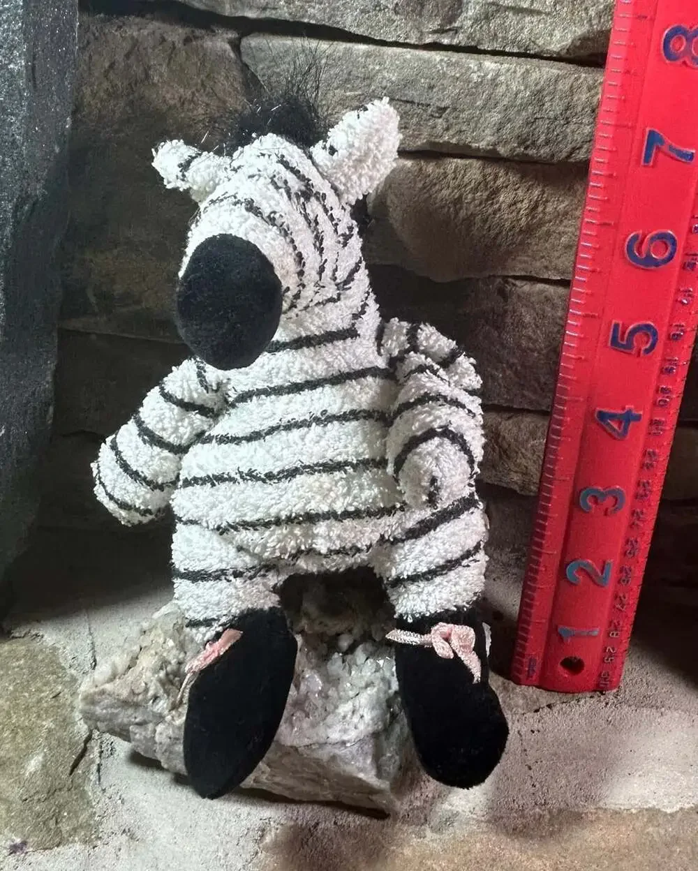 Zenia Zebra Terrycloth w/ Pink Bows RARE VTG Manhattan Toy Company 1998 READ